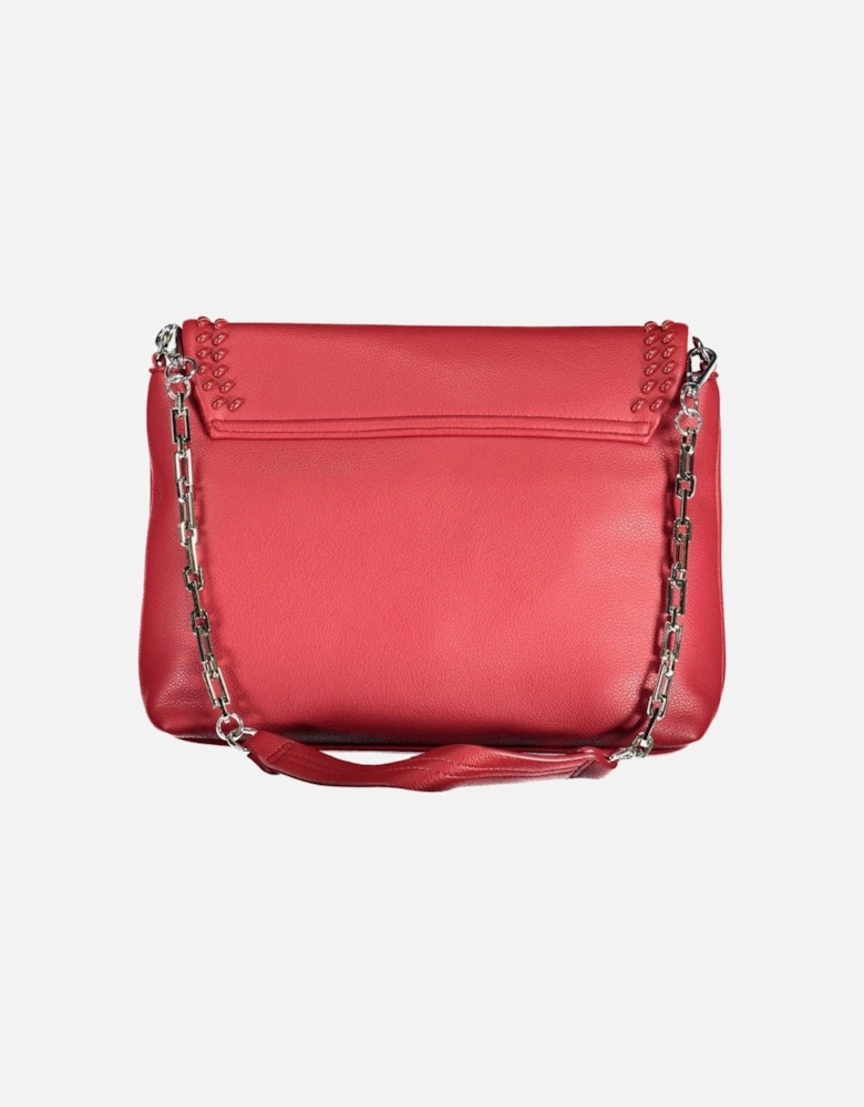 Chic Removable Chain Shoulder Bag with Contrasting Details and Snap