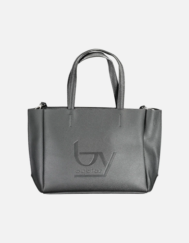 Timeless Black Handbag with Two Handles and Removable Shoulder Strap
