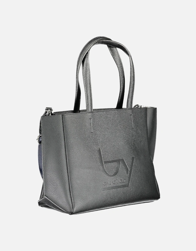 Timeless Black Handbag with Two Handles and Removable Shoulder Strap