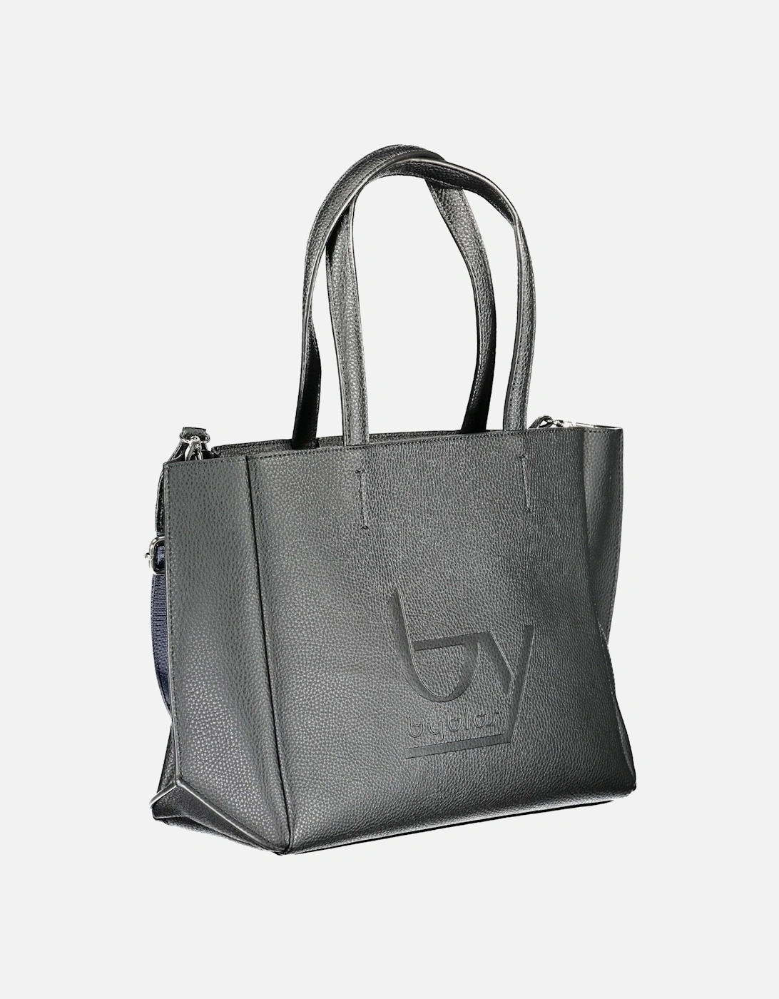 Timeless Black Handbag with Two Handles and Removable Shoulder Strap