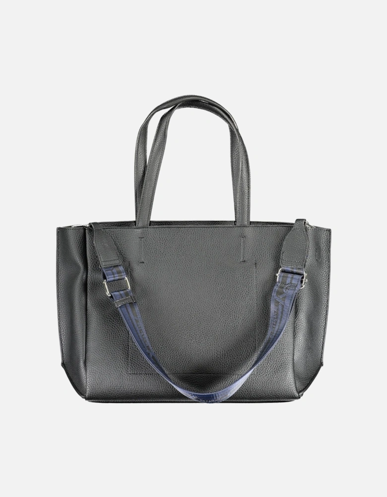 Timeless Black Handbag with Two Handles and Removable Shoulder Strap