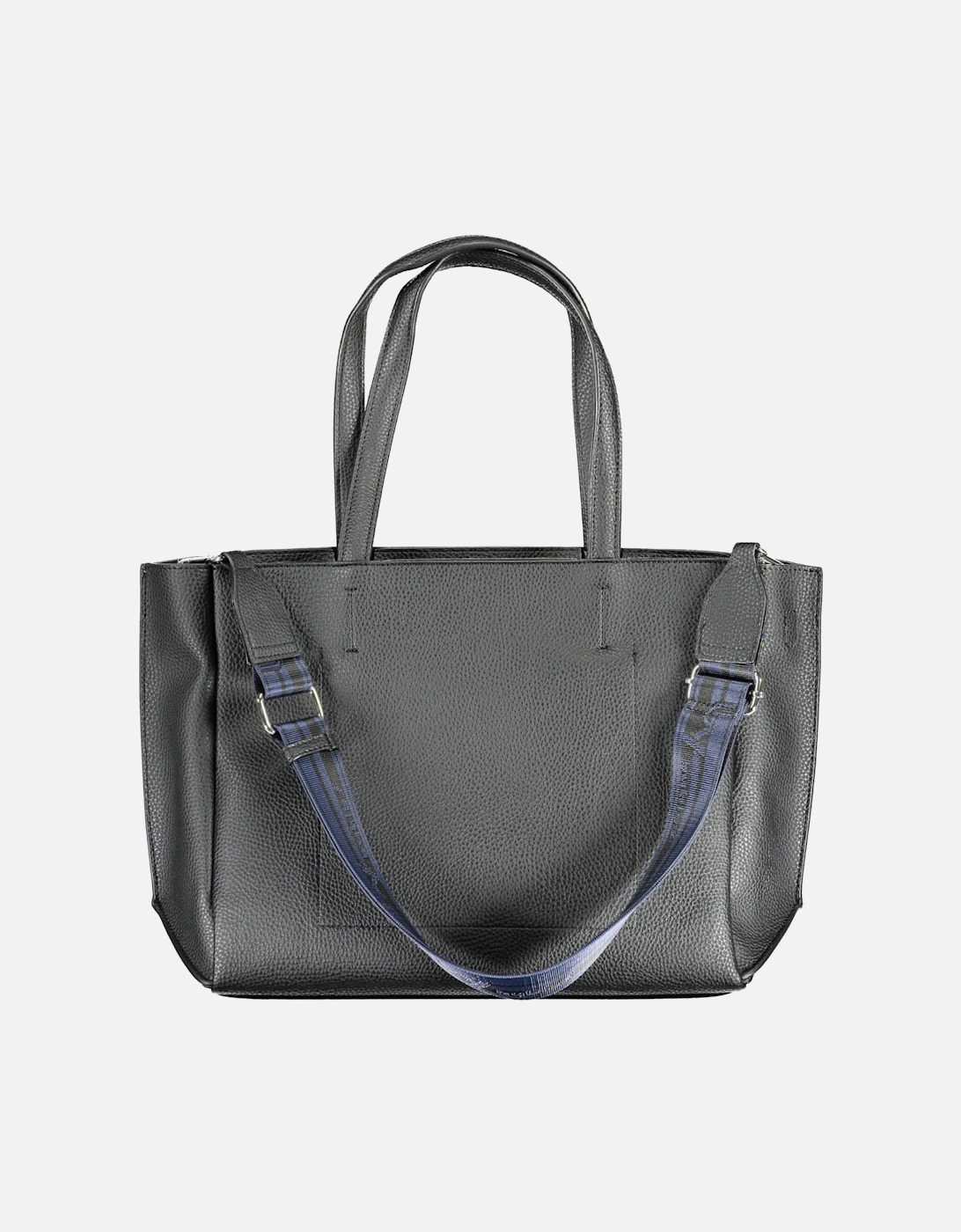 Timeless Black Handbag with Two Handles and Removable Shoulder Strap