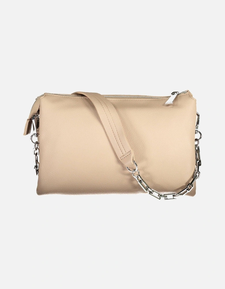 Chain-Handle Shoulder Bag with Removable Strap and Multiple