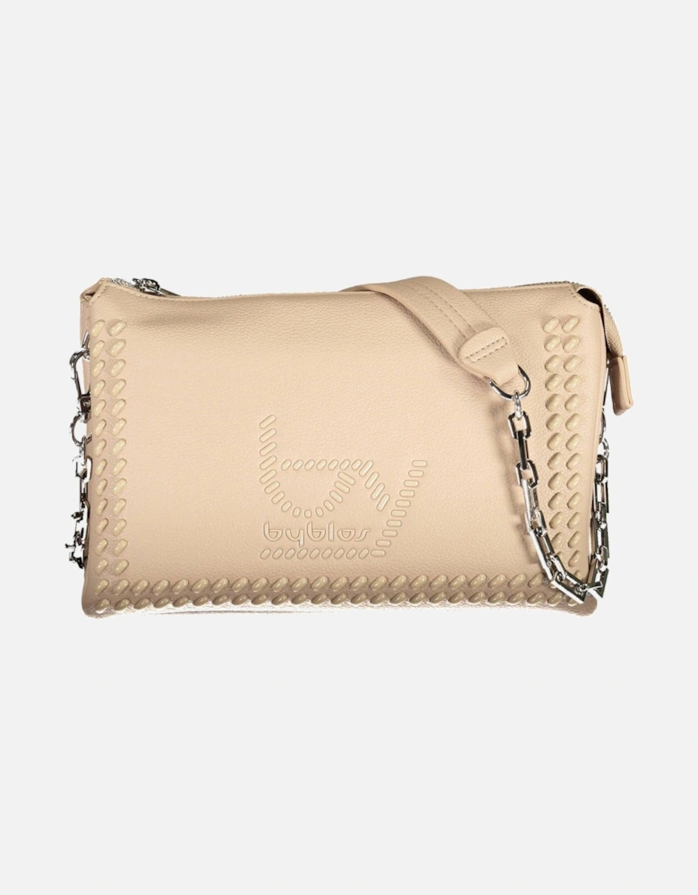 Chain-Handle Shoulder Bag with Removable Strap and Multiple