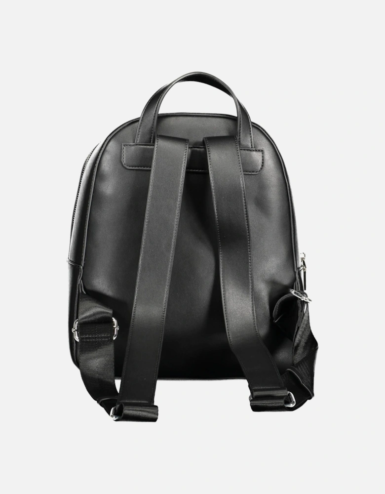 Versatile Logo Zip Backpack with Adjustable Straps Women - Black