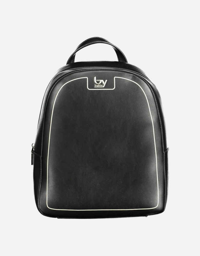 Versatile Logo Zip Backpack with Adjustable Straps Women - Black