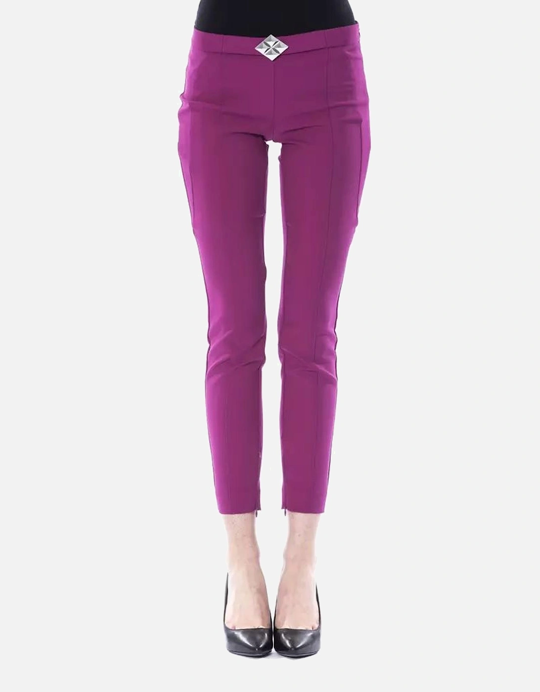 Crepe Trousers Style BY17639 Women - Purple Jeans, 4 of 3