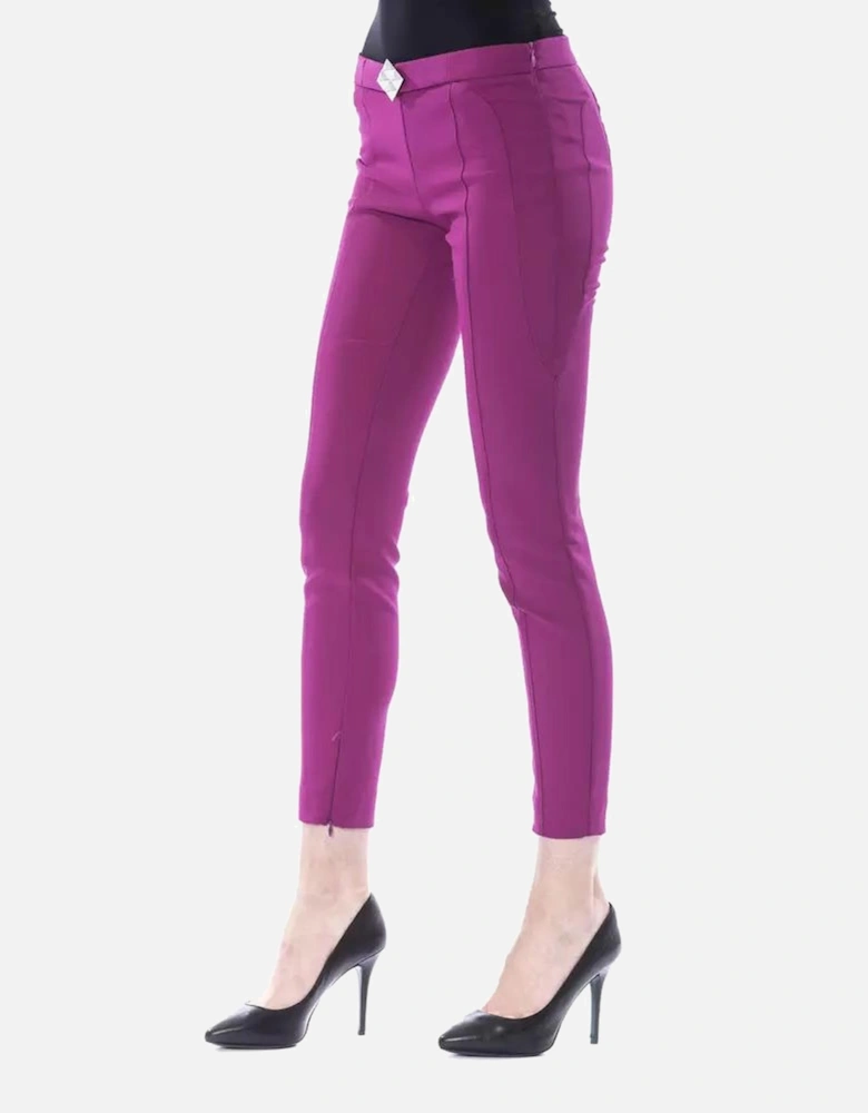 Crepe Trousers Style BY17639 Women - Purple Jeans