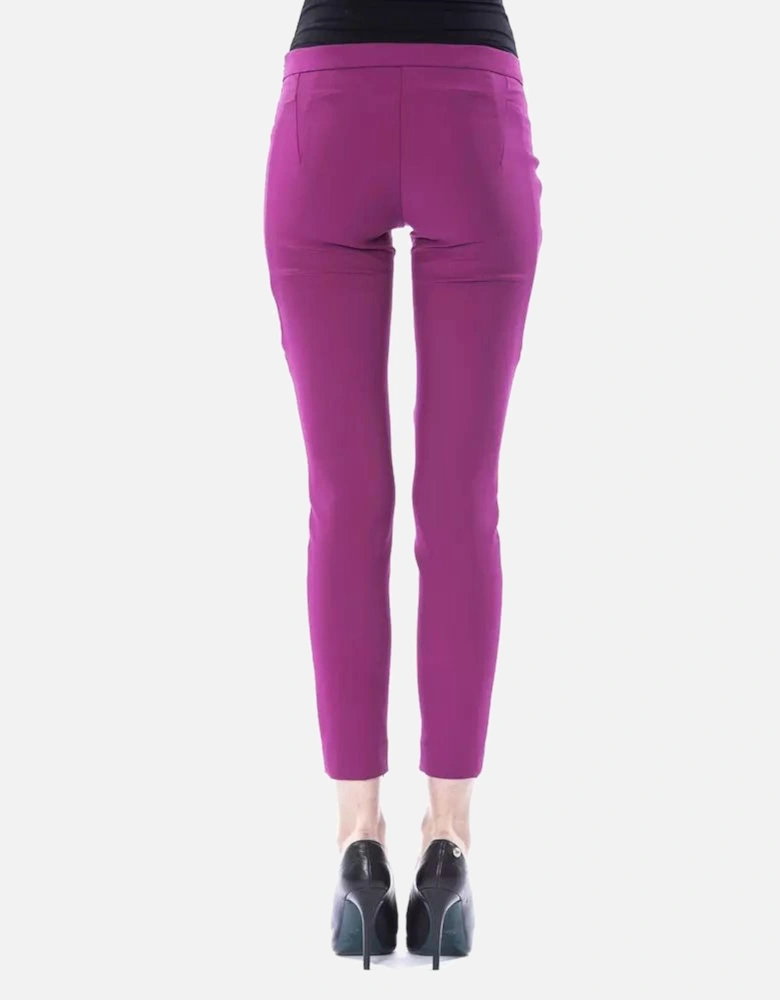 Crepe Trousers Style BY17639 Women - Purple Jeans