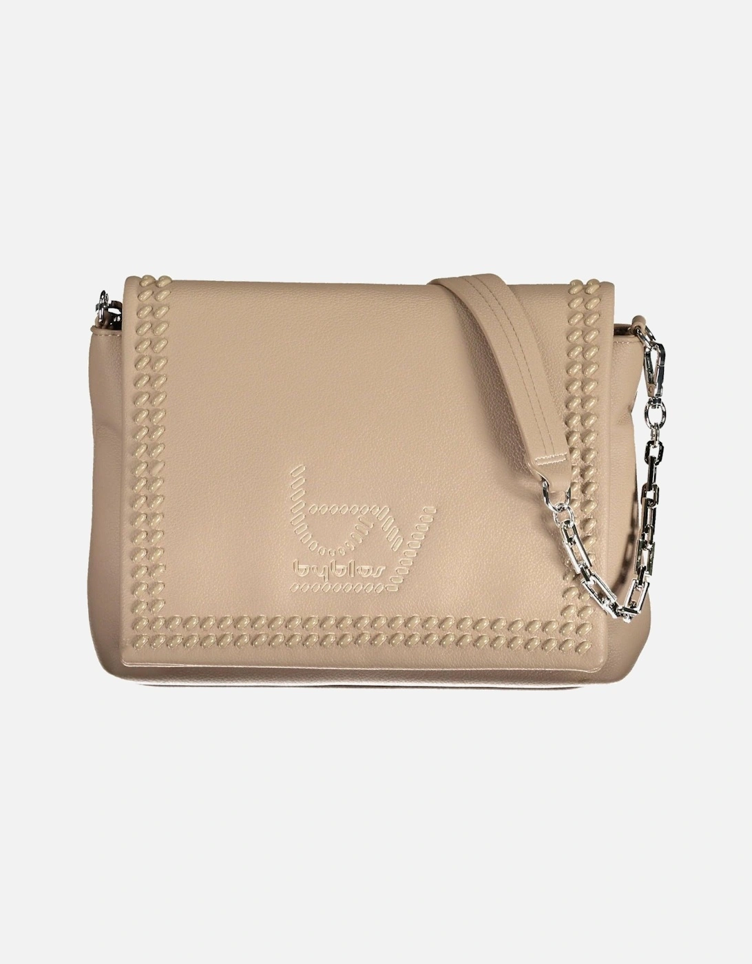 Versatile Beige Shoulder Bag with Chain Handle and Detachable Strap, 4 of 3