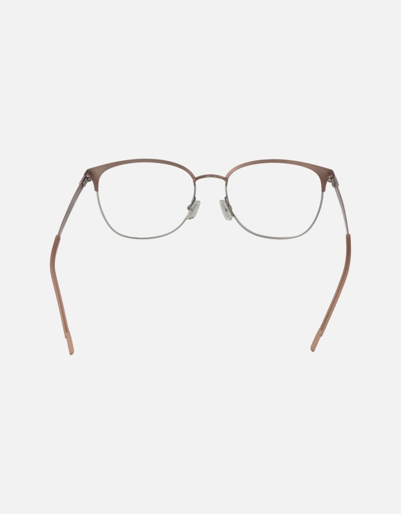 Full-Rim Rectangle Stainless Steel Frame Glasses Women - Pink