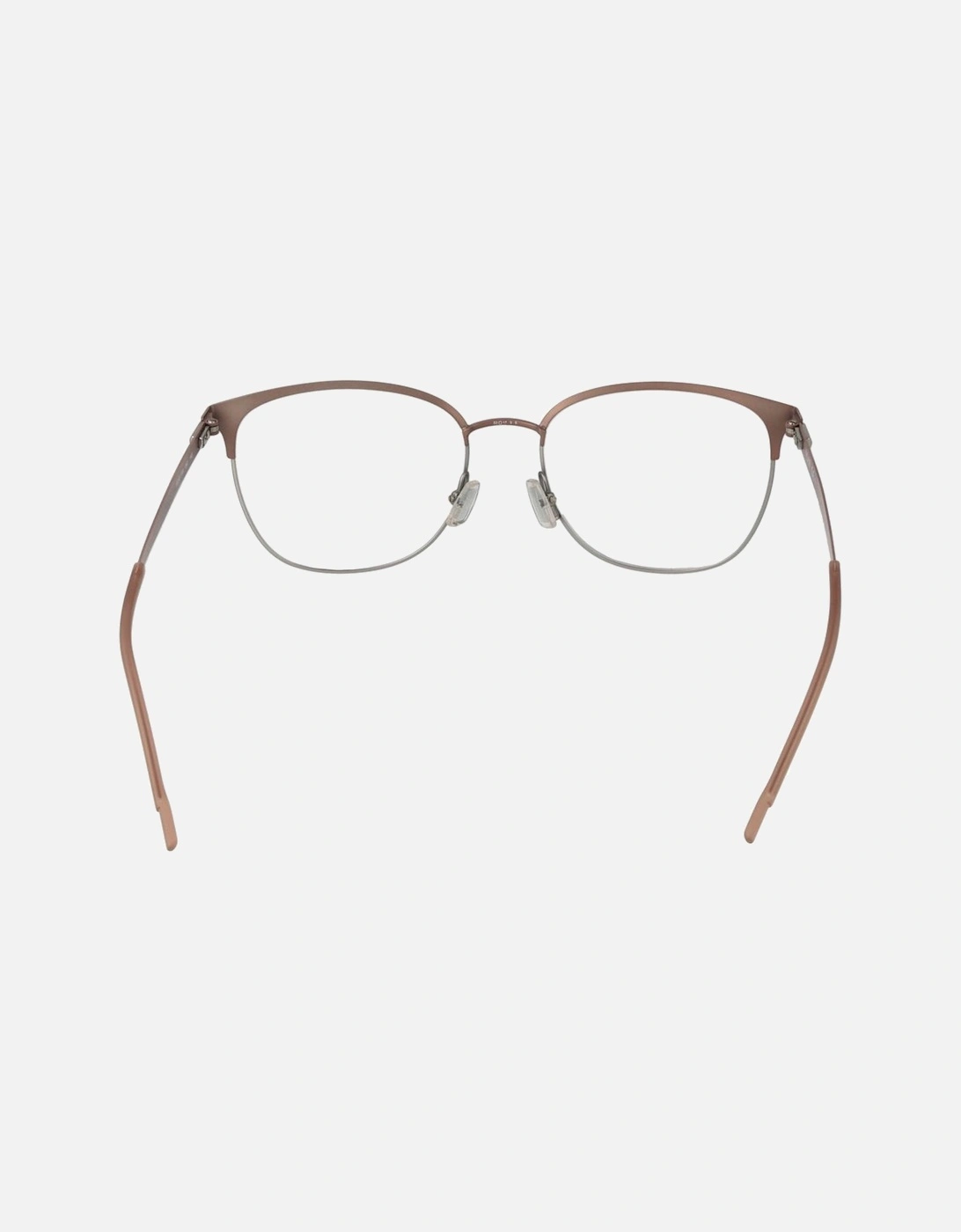 Full-Rim Rectangle Stainless Steel Frame Glasses Women - Pink