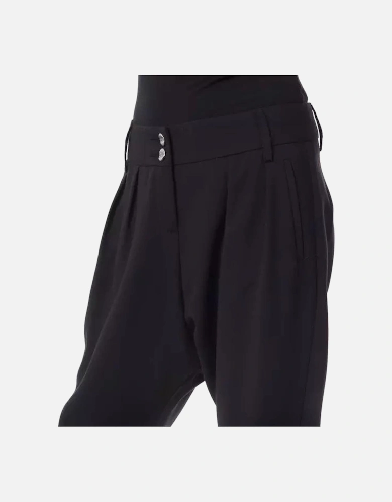 Pleated Cropped Pants ModelBY17629 Women - Black Jeans