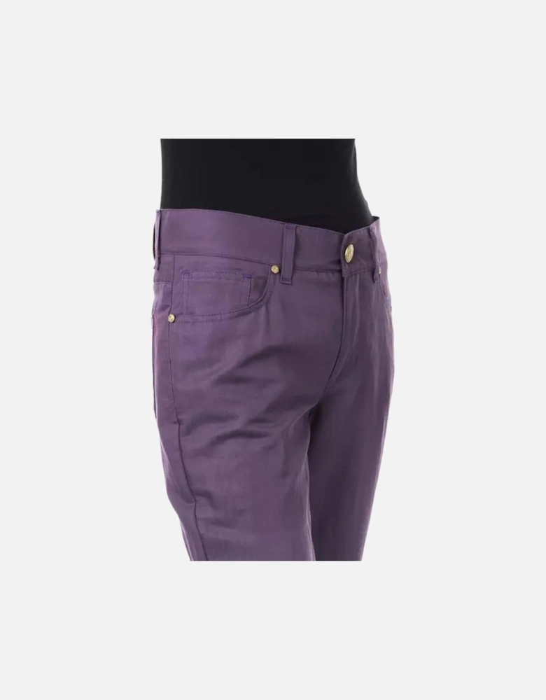 Vibrant Tailored Pants with Front and Back Pockets Women - Purple