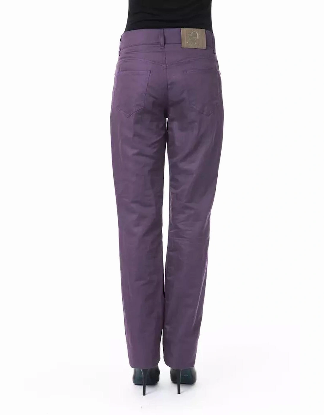 Vibrant Tailored Pants with Front and Back Pockets Women - Purple