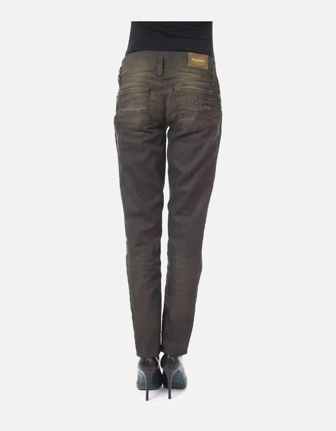 Washed Effect Regular Fit Jeans Women - Black Jeans