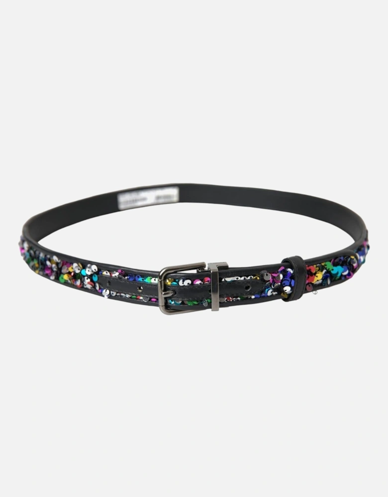 Sequin Buckle Belt Women - Black