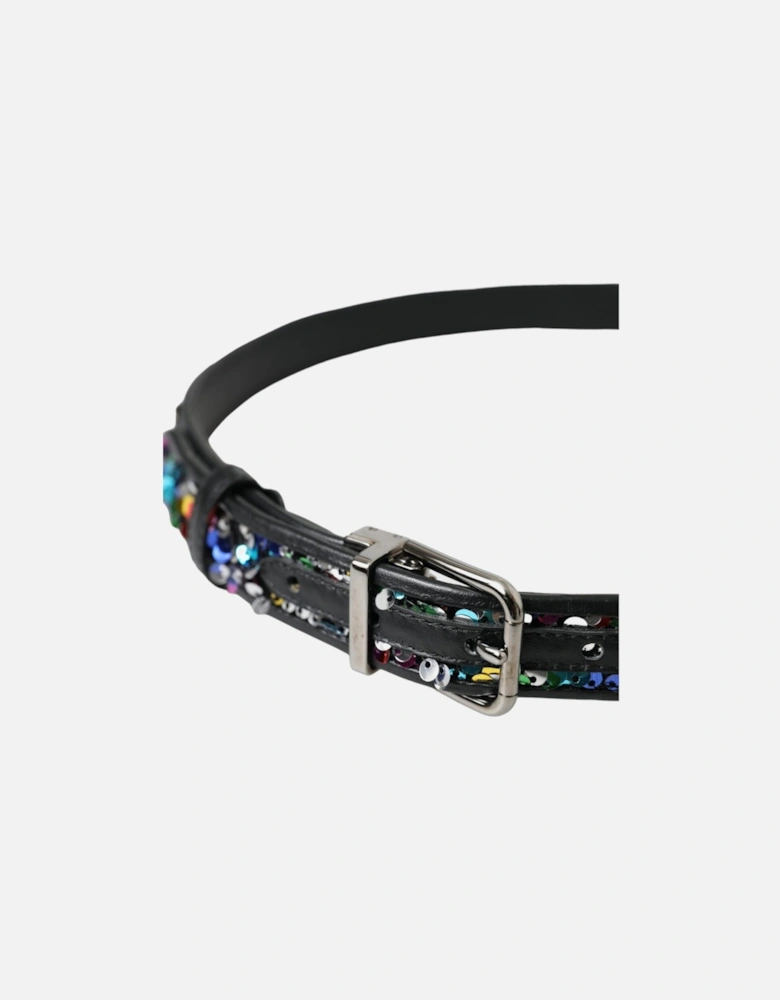 Sequin Buckle Belt Women - Black