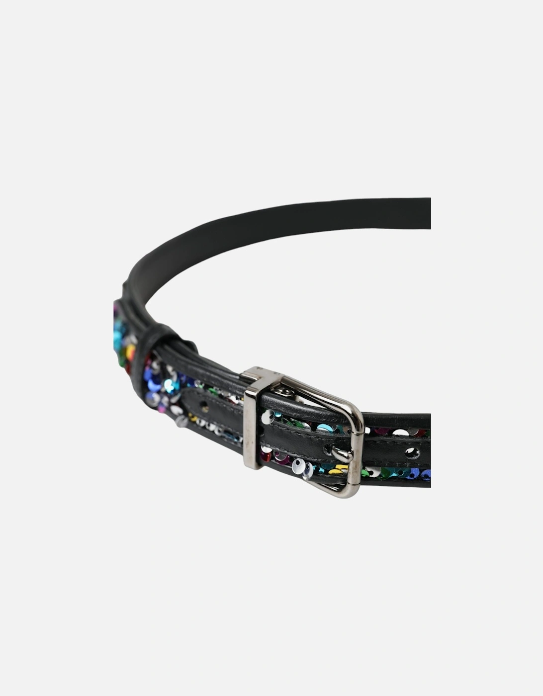 Sequin Buckle Belt Women - Black