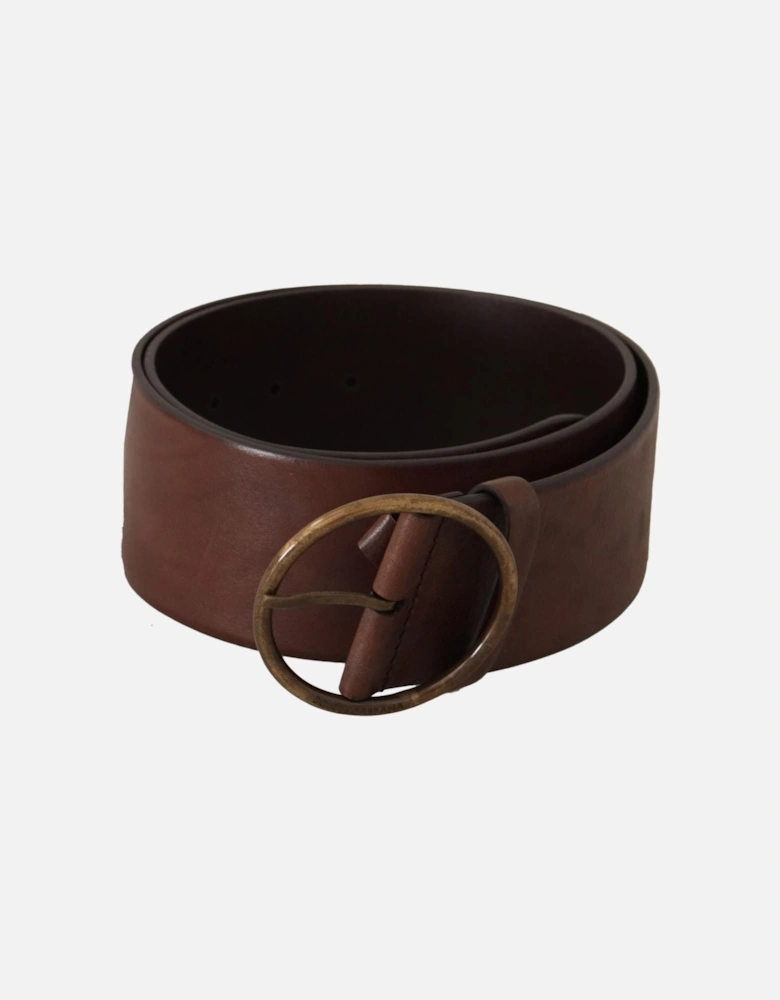 Wide Leather BeltModel Women - Brown