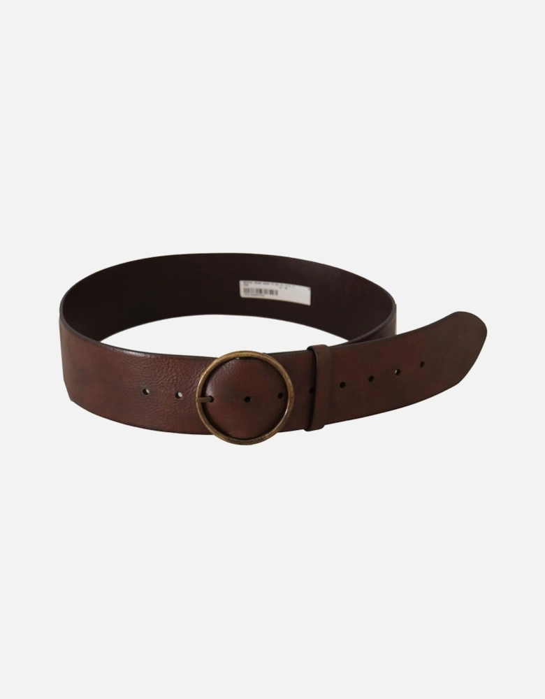 Wide Leather BeltModel Women - Brown