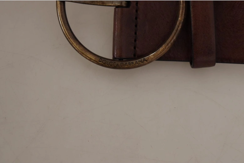Wide Leather BeltModel Women - Brown