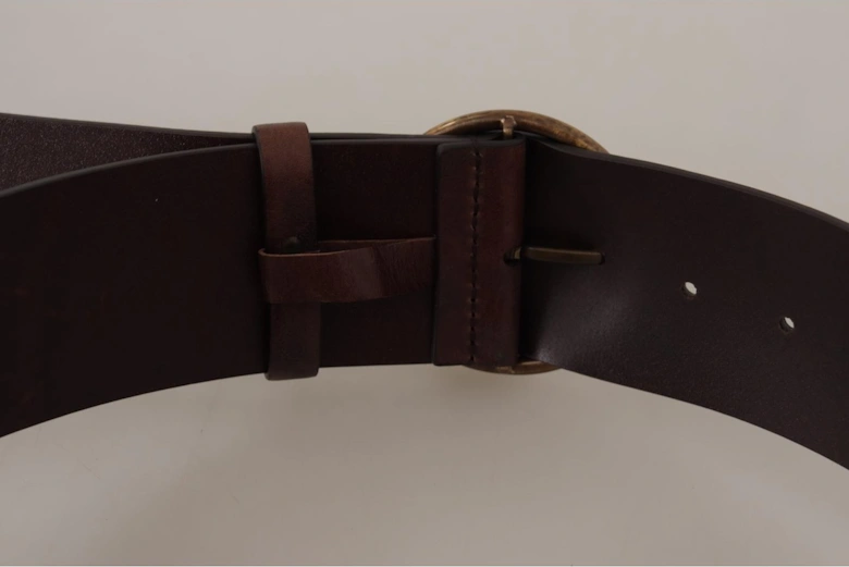 Wide Leather BeltModel Women - Brown