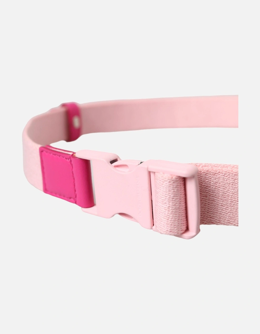 Authentic Pink Plastic Buckle Belt with Logo Detail Women