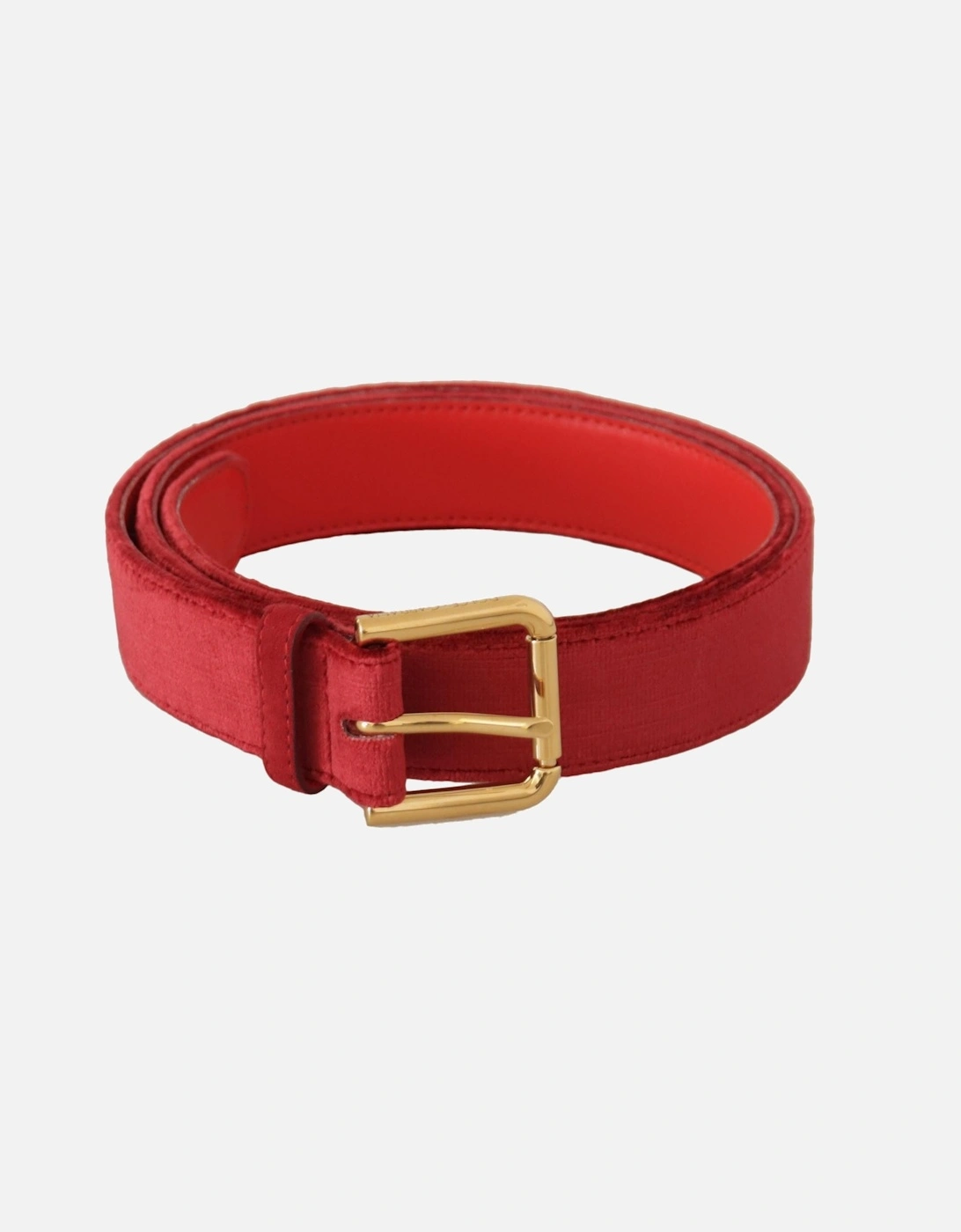 Velvet Belt Red Gold Buckle Women, 6 of 5
