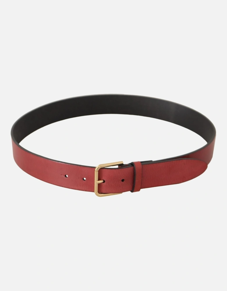 Leather Belt Red Style Women