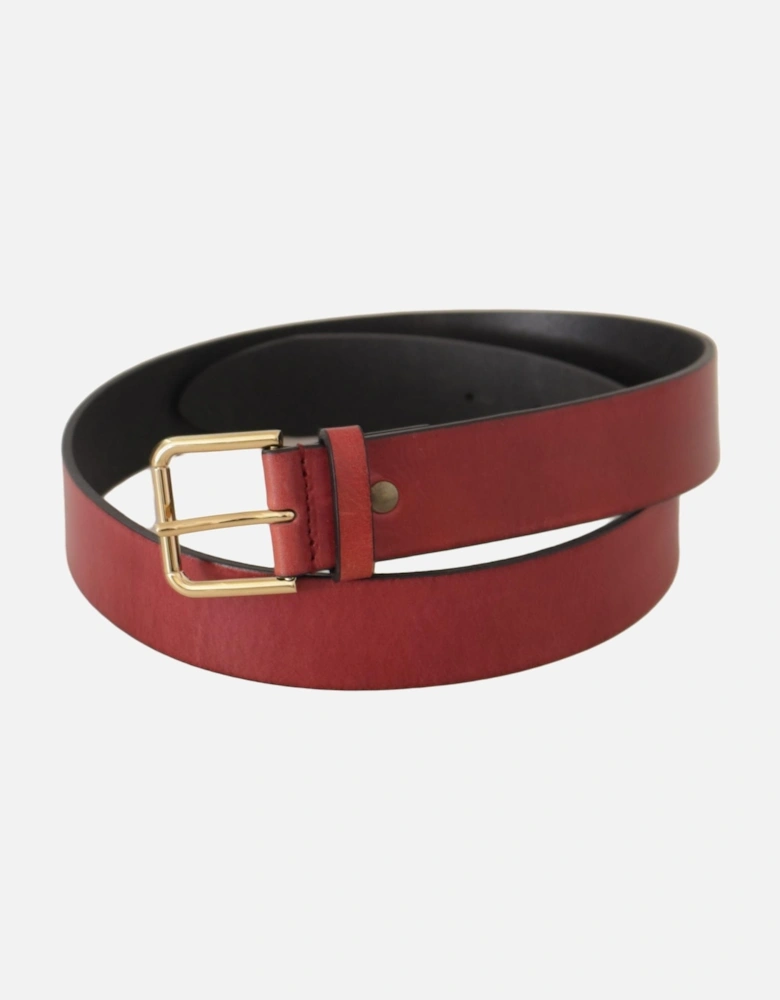Leather Belt Red Style Women