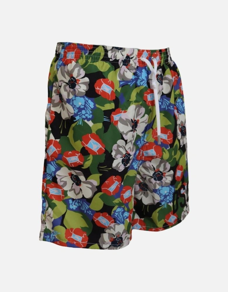 Floral Print Swim Trunks Model BIK1650 Women - Black And White