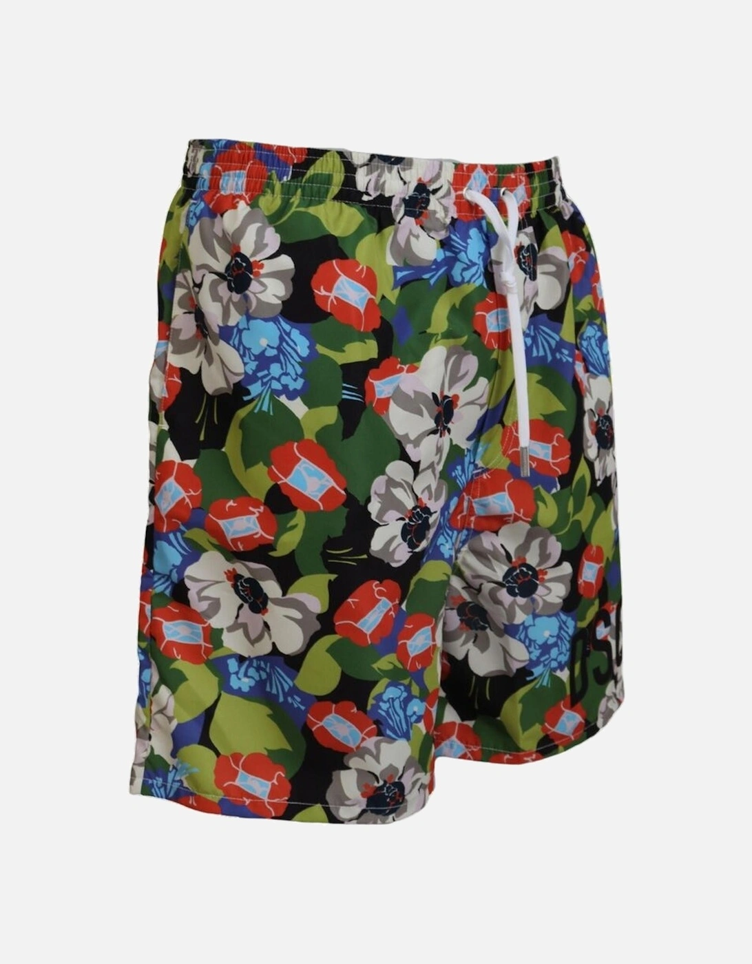 Floral Print Swim Trunks Model BIK1650 Women - Black And White