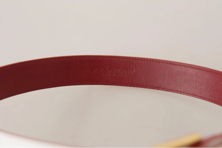 Leather Belt Gold Buckle Women - White