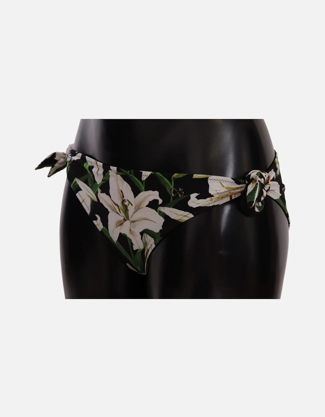 Dolce Gabbana Bikini Bottoms Lily Print Women - Black Swimwear