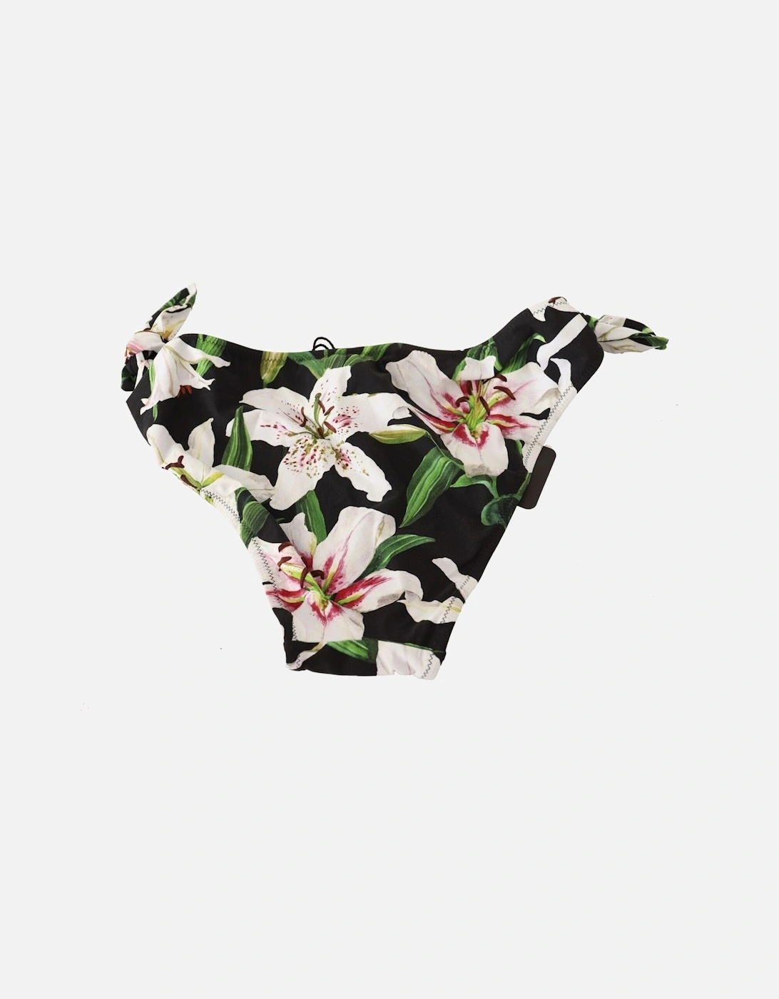Dolce Gabbana Bikini Bottoms Lily Print Women - Black Swimwear