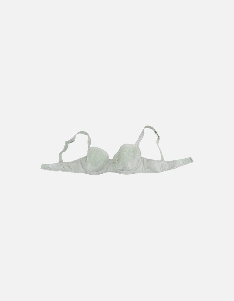 Lace Trim Underwire Bra Sage Green Women Underwear