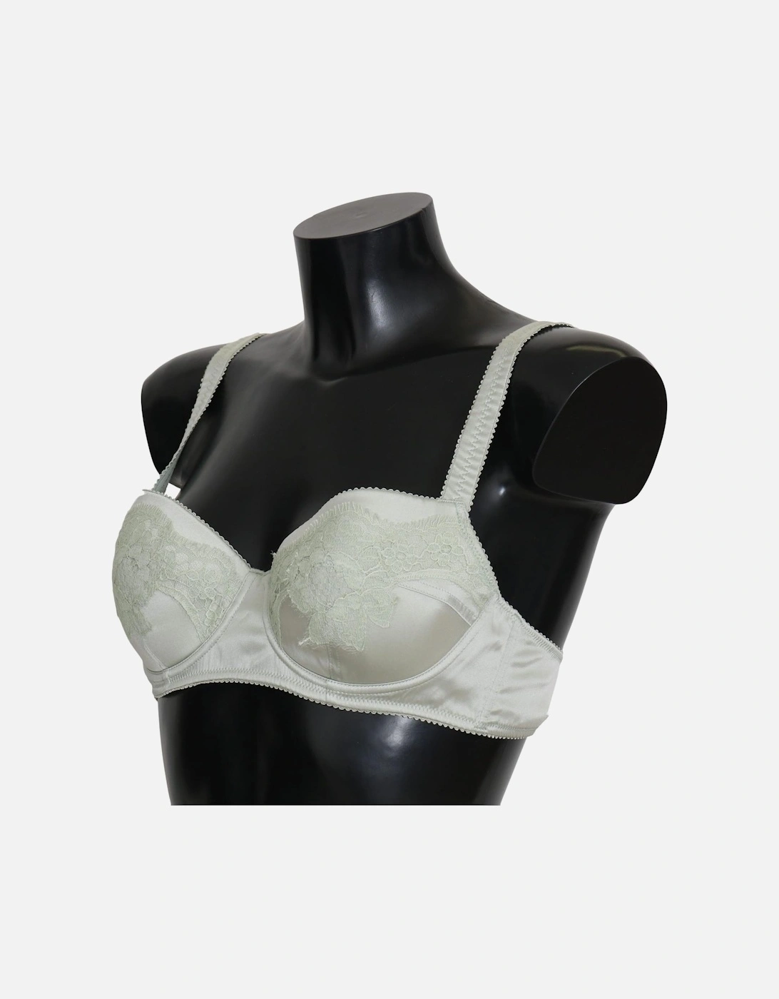 Lace Trim Underwire Bra Sage Green Women Underwear