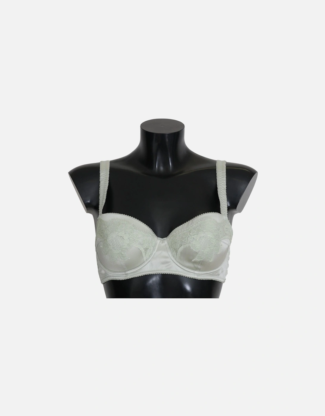 Lace Trim Underwire Bra Sage Green Women Underwear, 5 of 4