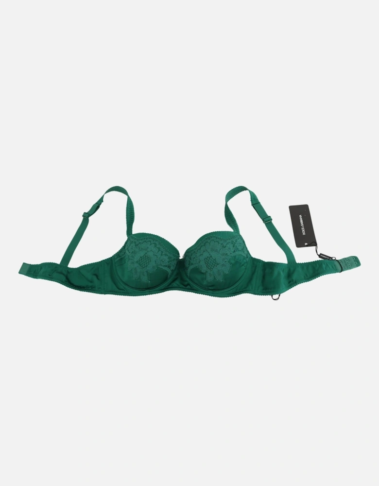Lace Trim Underwire Bra Style BIK235 Women - Green Underwear