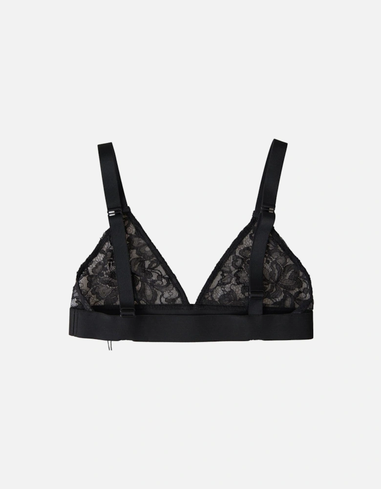 Lace Bralette Minimal Coverage Women - Black Underwear
