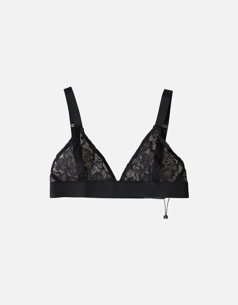 Lace Bralette Minimal Coverage Women - Black Underwear