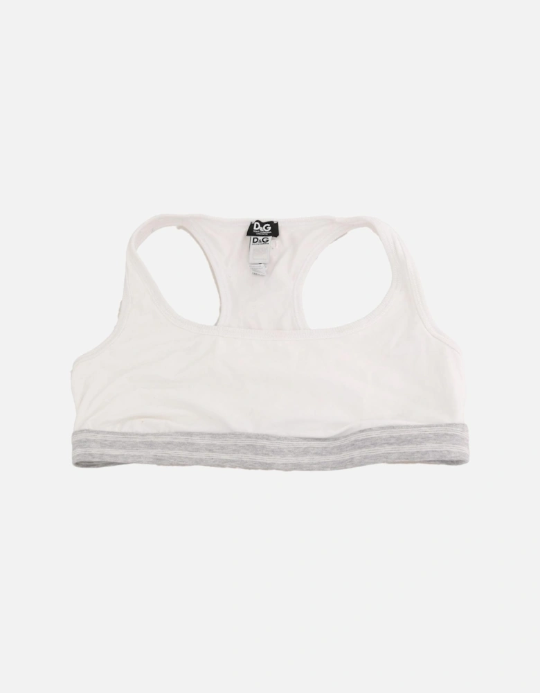 Racerback Sports Bra White Bik244 Women Underwear