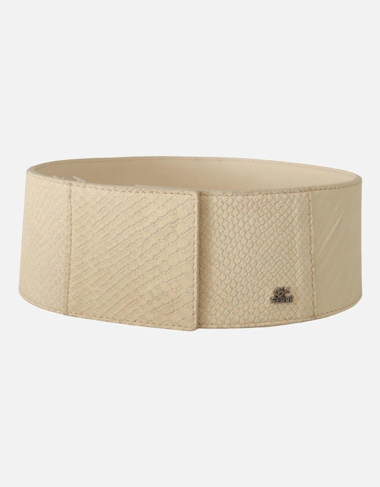 Leather Belt Women - White