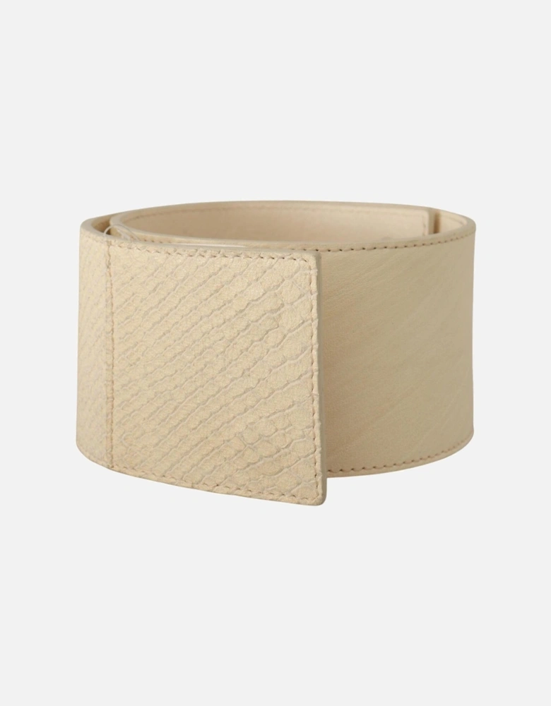 Leather Belt Women - White