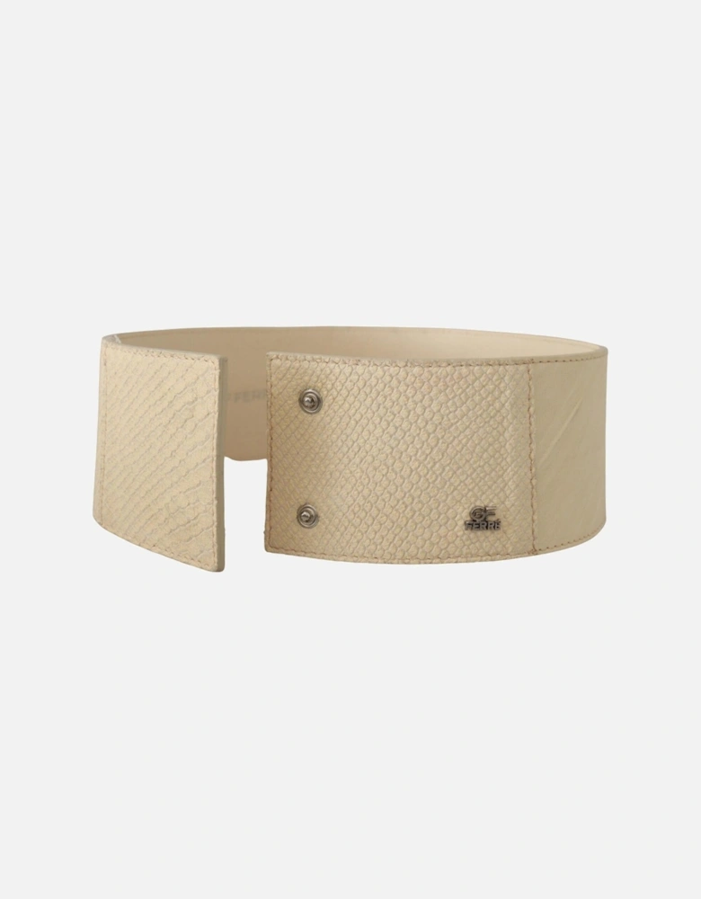 Leather Belt Women - White