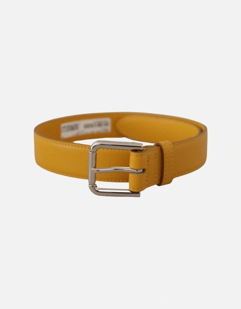 Leather Belt Yellow Women