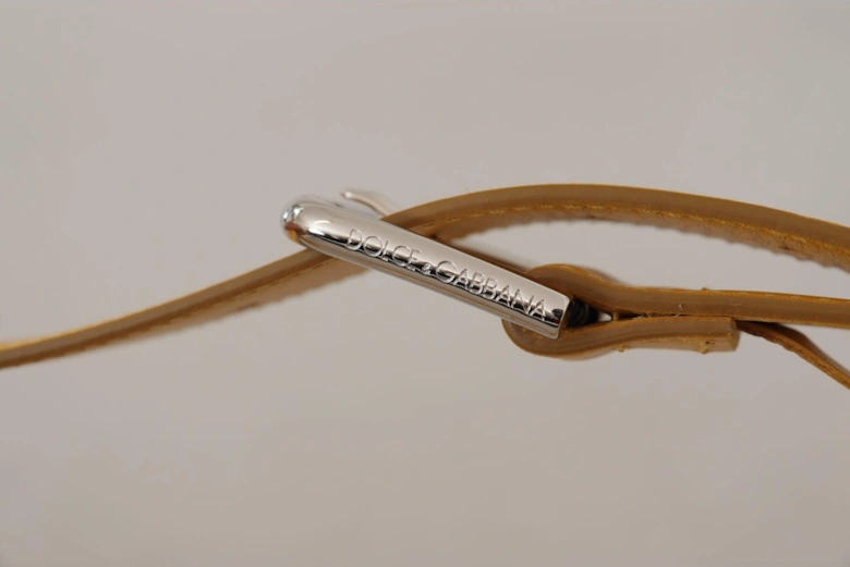 Leather Belt Yellow Women
