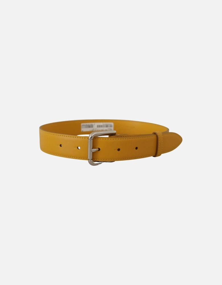 Leather Belt Yellow Women