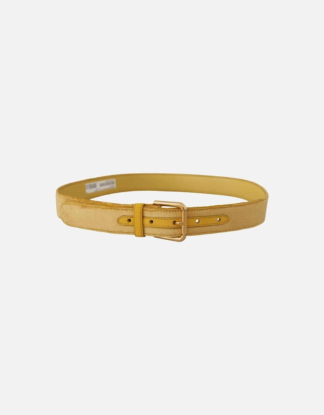 Velvet Belt Gold Buckle Model Women - Yellow